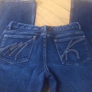 Designer flare jeans 6 | MICHAEL KORS “MK” Back Pockets- Wide Leg Flare 6